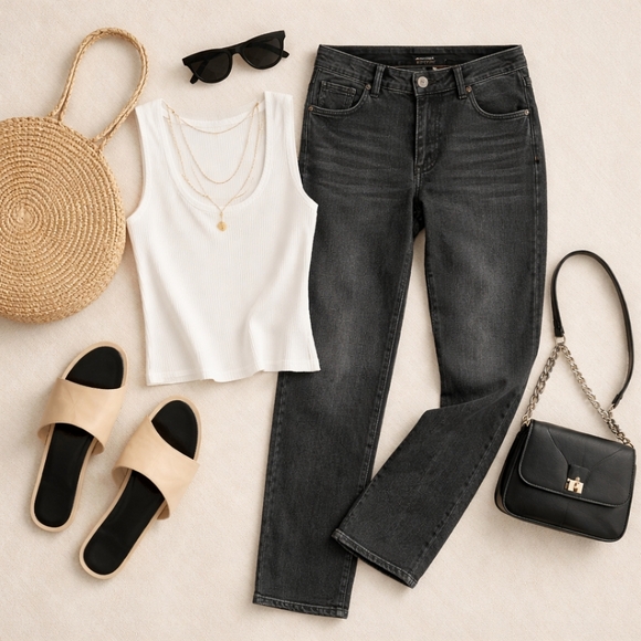 KUT Catherine Boyfriend Jeans 4 Black Wash Straight - Picture 4 of 10